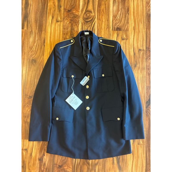 Military Issue Other - US Army ASU Dress Blues Uniform Coat Jacket Navy Gold Button 40LC New with Tags